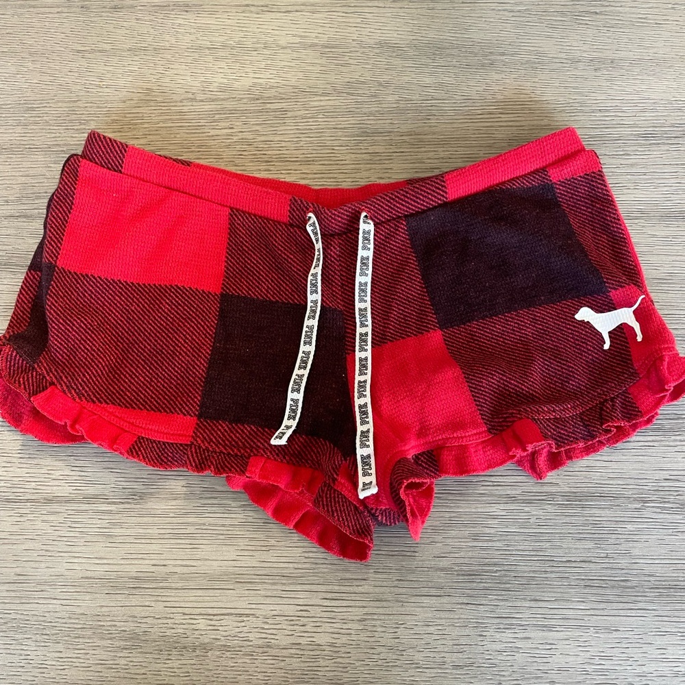 PINK Victoria's Secret Red Plaid Sleepwear